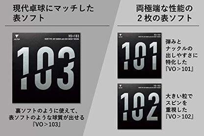 VICTAS(ヴィクタス) 卓球 表ソフトラバー VO103 レッド 020242 MAX