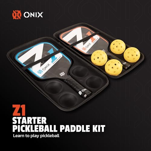 Onix Z1 Pickleball Starter Kit - Includes Two Z1 Composite Pickleball Paddles with Four Onix Fuse Balls in an Easy to Carry Case
