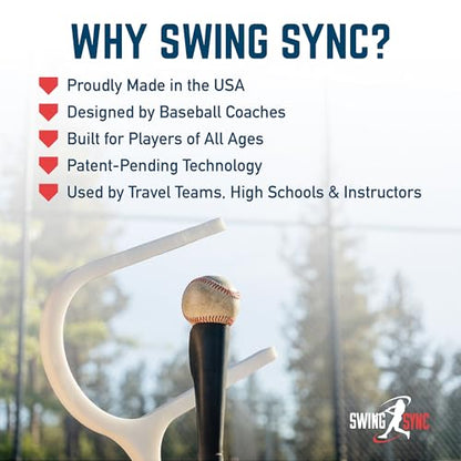 Baseball Swing Trainer for Kids & Adults | USA Made with 1 Year Warranty | Upgrade Your Baseball Training Equipment with the Baseball Tee Attachment Baseball Hitting Trainer