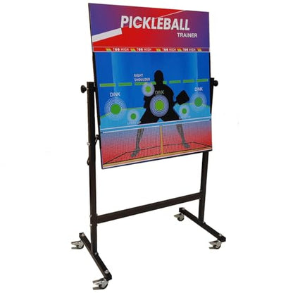 Pickleball Practice Rebounder Dink Board with Stand and Adjustable Angle for Solo Training,Pickleball Training Aids and Dink Master Wall Net