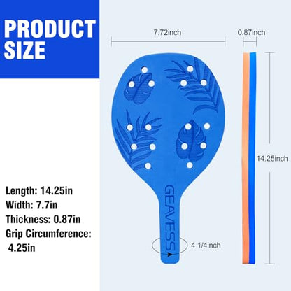 Beach Paddle Tennis Game Set for Teens, Adults and Beginners - Safe Paddleball with 2 Foam Paddle Rackets & 2 Soft Balls & Storage Bag - Indoor Outdoor Play for Park, Backyard, Home