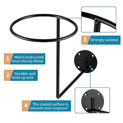 6 Pack Metal Helmet Hangers, Ball Holder Rack with Screws, Wall Mount Display Hooks for Helmets, Caps, Hats, Wigs, Basketball, Volleyball, Football, Riding Jackets, Coats