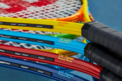 Wilson US Open Jr Tennis Racquet Bundled with a Wilson Advantage 2.5 Tennis Backpack – Optional Accessories