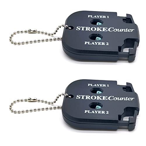 Pack of 2 Mini Golf Score Counter Golf Stroke Shot Counter Scorekeeper with Key Chain