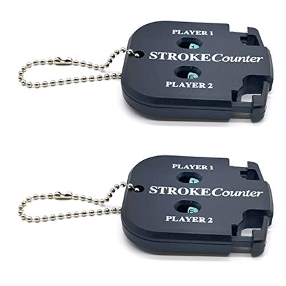 Pack of 2 Mini Golf Score Counter Golf Stroke Shot Counter Scorekeeper with Key Chain