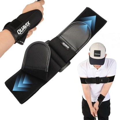 Golf Swing Trainer Set – Wrist Trainer & Arm Band Golf Training Aid for Swing Practice, Adjustable Wrist Training Aid & Arm Connection Band for Beginner to Intermediate Golfers