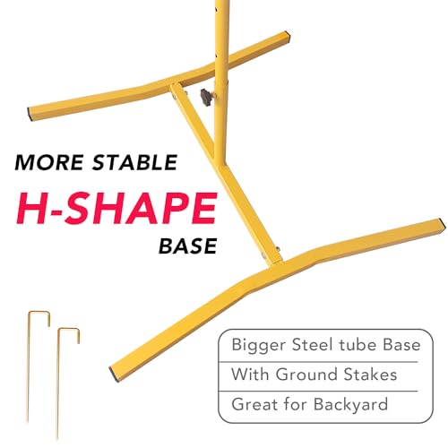 Football Goal Post, Adjustable Height Field Goal Post with Football, Sturdy Steel Tube Frame, Powder Coating Anti-Rust Craft, Easy to Assemble