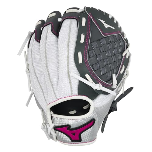 Mizuno Prospect Finch Youth - color: White/Grey Trident Web, size: 10"|Ages 3-6