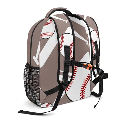 Baseball Sport Brown Personalized School Backpack for Teen Kid-Boy/Girl Primary Daypack Travel Bookbag - color: Option 21