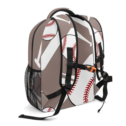 Baseball Sport Brown Personalized School Backpack for Teen Kid-Boy/Girl Primary Daypack Travel Bookbag - color: Option 21