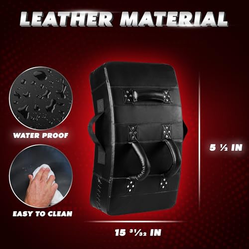 Yes4All Blocking Pad, Solid Rivets & Durable Leather Shield Pads, American Football. Basketball Training Equipment, Football Blocking Pads - Ideal for Martial Arts, Contact Drills, Sparring, Karate