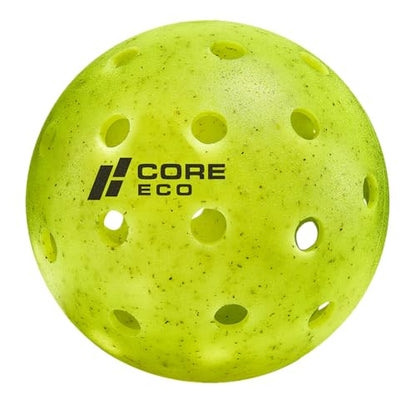 CORE Pickleball-ECO Ball | Outdoor Pickleball Balls - Official Ball-Pickleball World Cup & USAPA Tournament Approved - Durable, Regulation Size - High Visibility Neon, 3 Balls