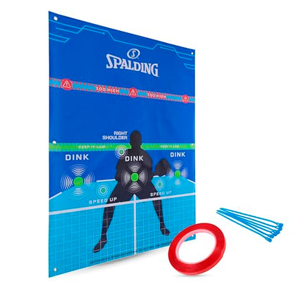 Spalding - Dink Pad Pickleball Training Aid, Portable Pickleball Practice Target Board, Improves Dinks, Accuracy, Control & Shot Placement, Indoor & Outdoor Pickleball Trainer Set