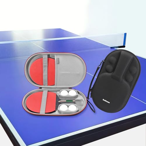 Carrying Case for Ping Pong Paddles/Table Tennis Paddles/Racquet Cyber Shape Hexagon,Fits for 2 Paddles and 4 balls - color: Large Black