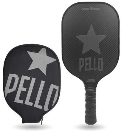 PELLO PXI Carbon Fiber Pickleball Paddles | USA Pickleball Approved | Professional Polypropylene Honeycomb Core | Perfect Balance of Power & Control | Pickle Ball Racquet with Neoprene Case