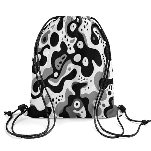 Beam Bag Large Capacity Drawstring Backpack for Volleyball Baseball Sports Workout Gear Travel Men Women, Black Camo Bags - color: Picture (638)