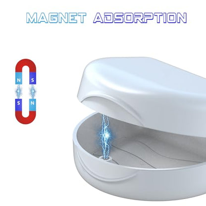 Orthodontic Mouthguard Case Dental Retainer Case-White - color: White
