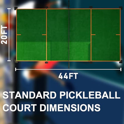 Portable Pickleball Court Lines for Outdoor & Indoor, No Measurement Required Pickleball Court Marker Kit, Easy Setup & Durable Design