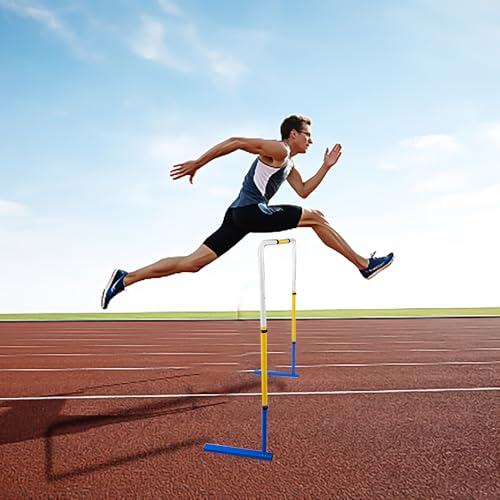 Adjustable Height Hurdles Track and Field,Detachable Agility Speed Jumping Training Equipment for Kids,Youth and Adults,Indoor & Outdoor Use（3 Pack）