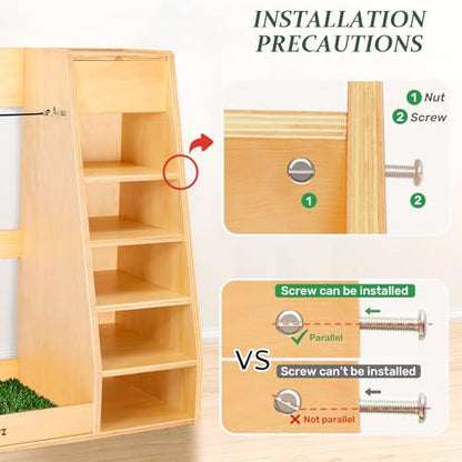 WINGYZ Premium Birch Plywood Golf Bag Storage for 2 Bags | 36lb Rock-Solid Golf Bag Organizer | 7-Shelf Command Center | Artificial Turf 12-Ball Display | No Wall Mounting Required (Natural) - color: Natural