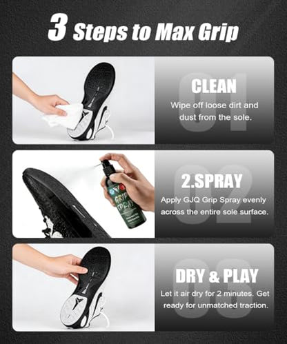 Basketball Grip Spray 4 OZ, 2 in 1 Restore & Improving Shoe Spritz Non-Sticky Sole Bottom Basketball Accessory