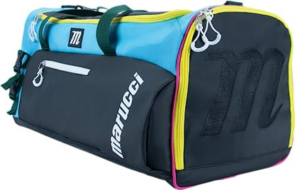 Marucci PRO UTILITY DUFFEL BAG V3, BASEBALL & FASTPITCH - color: Black/Teal/Yellow