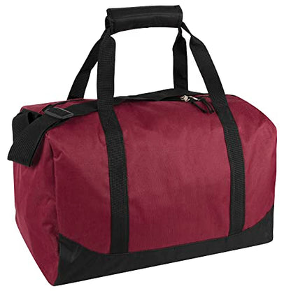 24 Pack Bulk Duffle Bags Wholesale by the Case for Homeless, Sports Teams, and Duffle Bags for Foster Kids (All Red Pack) - color: All Red Pack