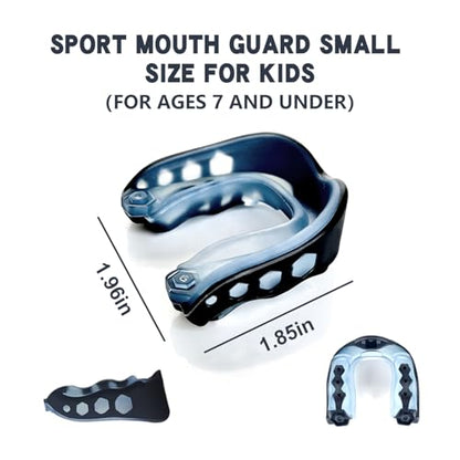 Shiseedl 2-Pack Football Mouth Guard Kids - Professional Kids Sports Mouthpiece with Strap & Case - 3-Layer Breathable Protection for Football, Basketball, MMA, Boxing - size: Kids