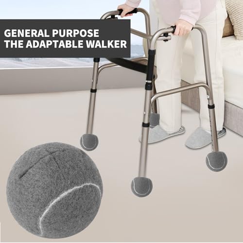 ZIYIZE PreCut Walker Tennis Ball Glides 6PCS Walkers Legs Universal Precut Glide Balls | Heavy Duty Long Lasting Felt Pad Glide Coverings (Grey) - color: Gray