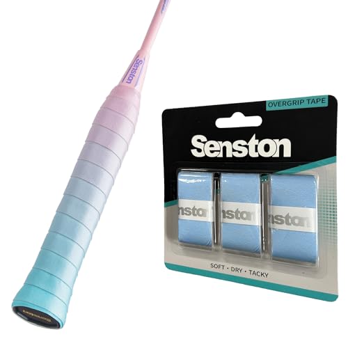 Senston 3pcs Racquet Grips Tape for Tennis/Badminton/Squash - color: Blue
