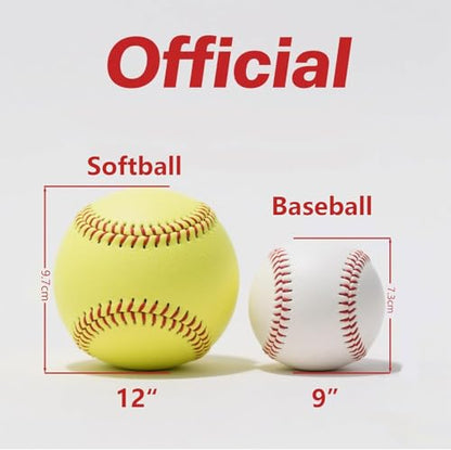Tballs Training Baseballs Sponge Rubber Core, Reduced Impact Safety Baseballs, Unmarked Tee Ball Practice Baseball for League Play, Pitching, Hitting, Fielding, Autograph, Gifts