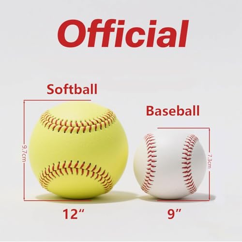 2 Pack Blank Baseballs Solid Cork Core, 9 Inch Baseball Balls Unmarked Autographs Baseball for League Play, Pitching, Hitting, Batting, Fielding, Autograph, Gifts