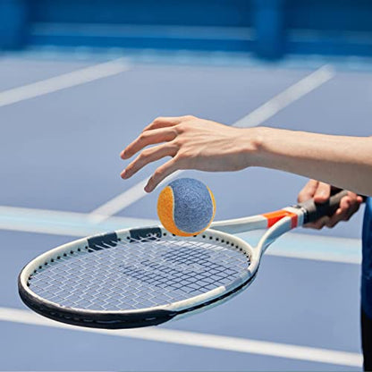 URBEST Tennis Ball 12 Packs Training Tennis Balls Practice Balls for Novice Player, Pet Dog Playing Balls with Mesh Carry Bag - color: Orange-Blue