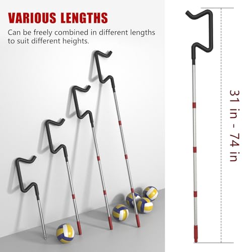 Volleyball Spike Trainer, Height Adjustable Volleyball Hitting Trainer, Hitting Training Tool for Snapping, Serving and Jumping Drills, Hitting Training Equipment for Beginners and Professionals