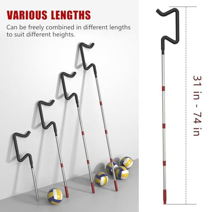 Volleyball Spike Trainer, Height Adjustable Volleyball Hitting Trainer, Hitting Training Tool for Snapping, Serving and Jumping Drills, Hitting Training Equipment for Beginners and Professionals