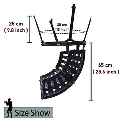 Basketball Hoop Returner Shot Return Apparatus Attachment - No Pick Up The Ball Children Adults Outdoor Shooting Trainer Rebounder Training Black