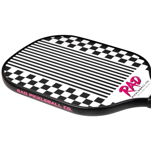 RAD Pickleball Paddle – USAPA Approved Pickleball Racket – Fiberglass Surface with Spin Grit Tech – Carbon Fiber Pickleball Paddle for Power & Control – Indoor & Outdoor - color: Retro Ripper