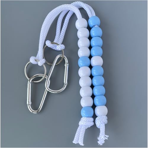 Golf Beads Score Counter, Golf Beads Counter, Golf Beads Count Stroke Score Counter, Golf Rhinestone Bead Score Counter (2 Pcs Green) - color: 2 Pcs Blue