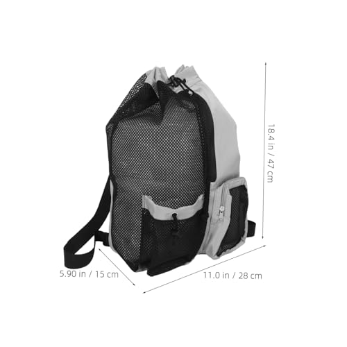 Baluue Draw Swimming Bag Back Draw Back Swimming Mesh Bag Swim Mesh Bag Beach Bag Back Swimsuit Bags Swim Back - color: Grey