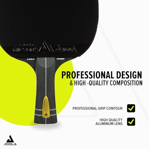 JOOLA Infinity Carbon Professional Ping Pong Paddles - Ergonomic Comfort Grip - ITTF Approved Rubbers - Professional Ping Pong Paddle for Advanced Control & Speed - Table Tennis Racket - color: Black