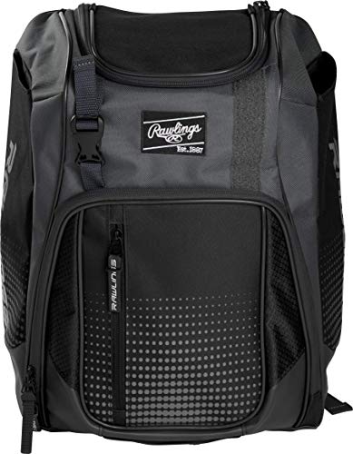 Rawlings | FRANCHISE Backpack Equipment Bag | Baseball/Softball | Rec/Travel | Multiple Styles - color: Black