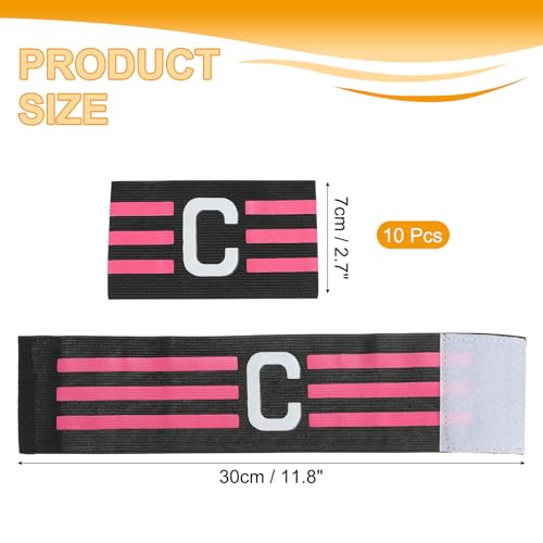 MECCANIXITY Soccer Captain Armband, Nylon Captain Arm Band for Soccer Elastic Captain C Arm Band Sports Captain Armbands for Football Team Training Youth & Adult - color: Black