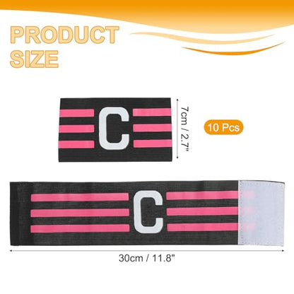 MECCANIXITY Soccer Captain Armband, Nylon Captain Arm Band for Soccer Elastic Captain C Arm Band Sports Captain Armbands for Football Team Training Youth & Adult - color: Black