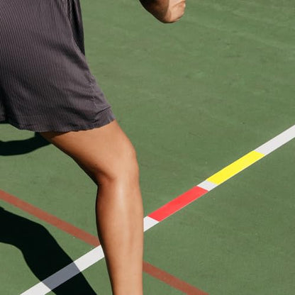 FOMIYES 8pcs Tennis and Basketball Court Marking Lines Set Right-Angle and Straight Spot Markers, Sturdy Plastic Sports Training Carpet Markers for Football and Agility Exercises