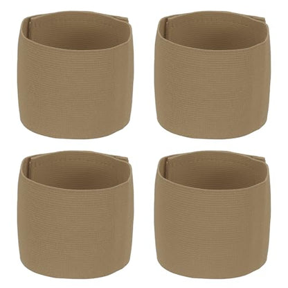 Soccer Captain Armband, Elastic Wrist Arm Bands Adjustable Player Team Leader Anti-Slip Badge Sports Accessories-Fit - color: Light Brown