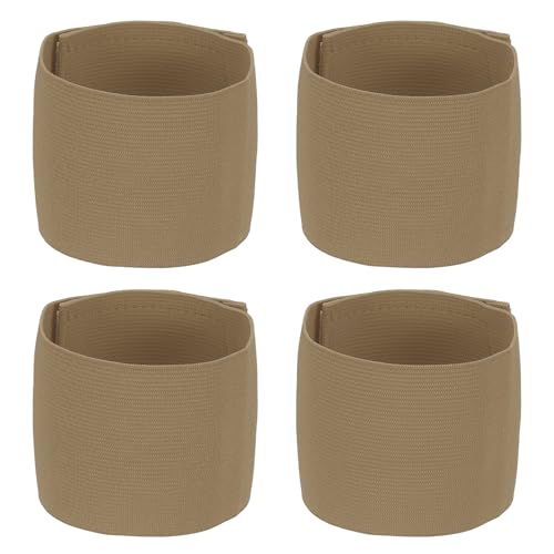 Soccer Captain Armband, Elastic Wrist Arm Bands Adjustable Player Team Leader Anti-Slip Badge Sports Accessories-Fit - color: Light Brown