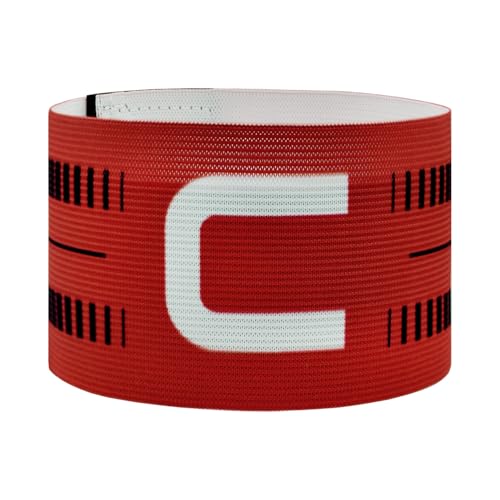 Captain Armband, Unisex C Captain Armbands Soccer Football Player Captain's Arm Bands Sport Team Training for Youth and Adult - color: Red, size: 1pcs