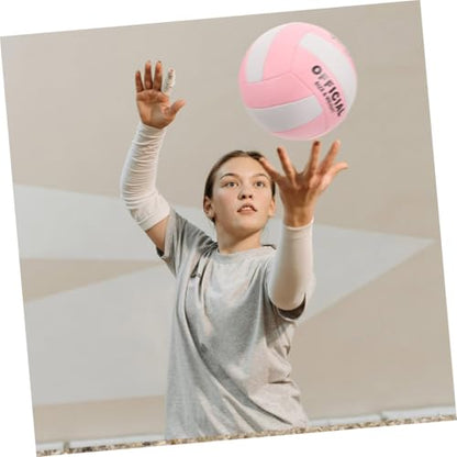 YARNOW Inflatable Volleyball Soft Touch Training Ball 2.7mm Explosion-Proof Machine Stitched Indoor Outdoor Sports Equipment for Adult Practice and Match