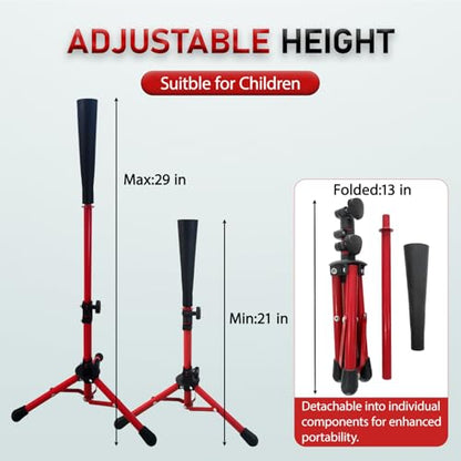 5x5ft Baseball & Softball Practice Net for Kids,with Red Youth Tee & Strike Zone, Portable Backyard Batting Net for Softball & Baseball, Perfect for Children 12 & Under