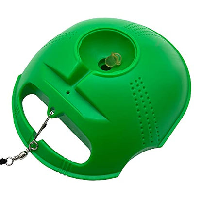 Tennis Trainer Rebound Baseboard Self Training Equipment Rebounder with 2 String Tennis Balls - color: Green